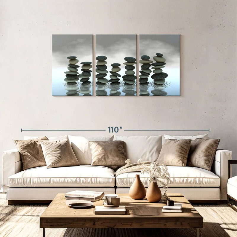 «Zen Stones», H 36 po x l 74 po