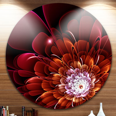 " Fractal Red And Yellow Flower "