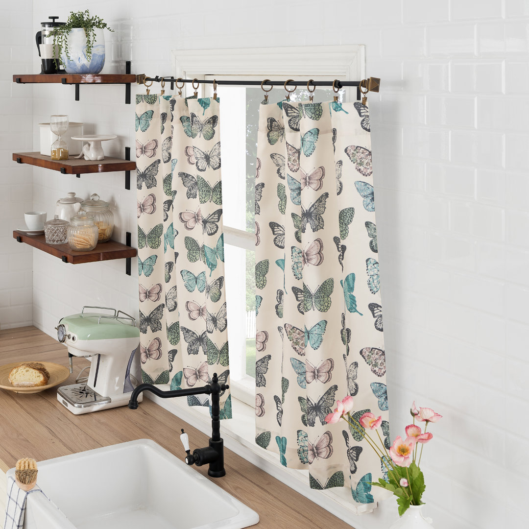Akyla Animal Print Kitchen Curtain (Set of 2) August Grove® 