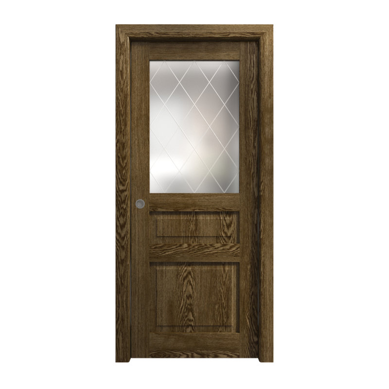 Porte intérieure intérieure | Ego 5011 | Poignée simple à panneau régulier | Portes de salle de bain modernes, 18 po x 96 po