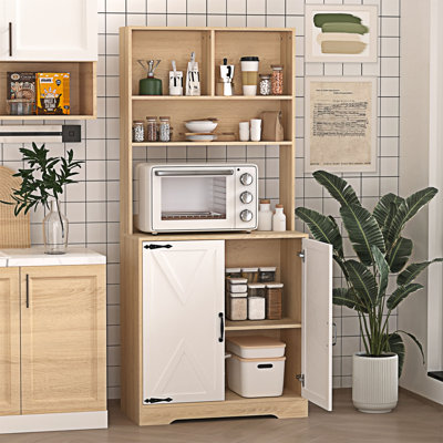 Armoire de cuisine autoportante avec tablettes