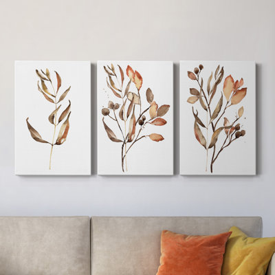 " Autumn Stem II " 3 - Pieces Painting Print