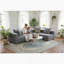 Boneless Modular Sectional For Living Room, Full-Foam Build, Textured Light Green Upholstery, Compact Compressed Package, Simple Assembly, Overall 111"X74"X24", 37" Module Size-Light Green-1492376820