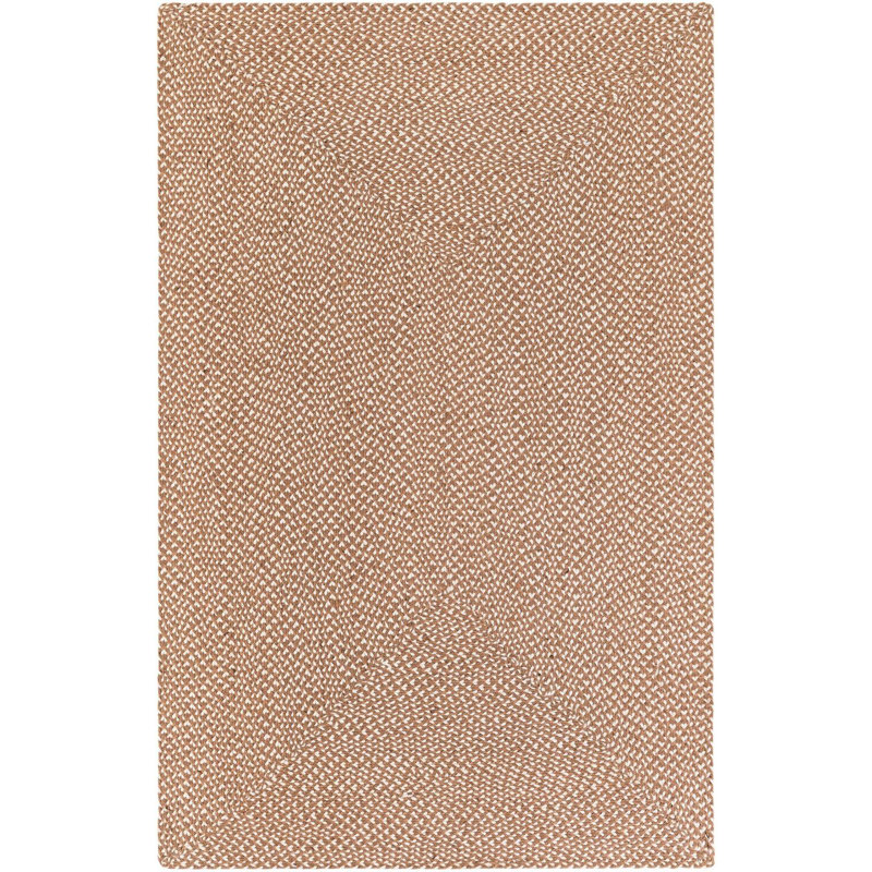 Contemporary Natura Knot Area Rug Light Brown Color, Rectangle 5'1" x 8'