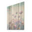 Minimalisme, chardon, nature, fluorescence - champ de fleurs, art mural sur bois de pin naturel-1006856183