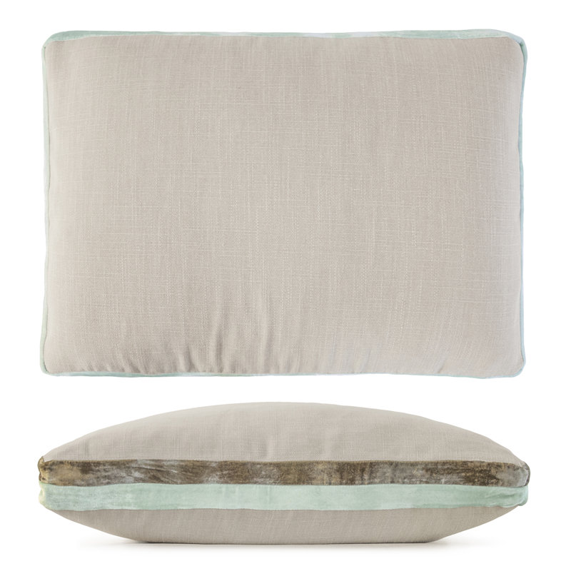 Double Tuxedo Pillow Cover & Insert, Seaweed, Rectangle 14"H x 20"W