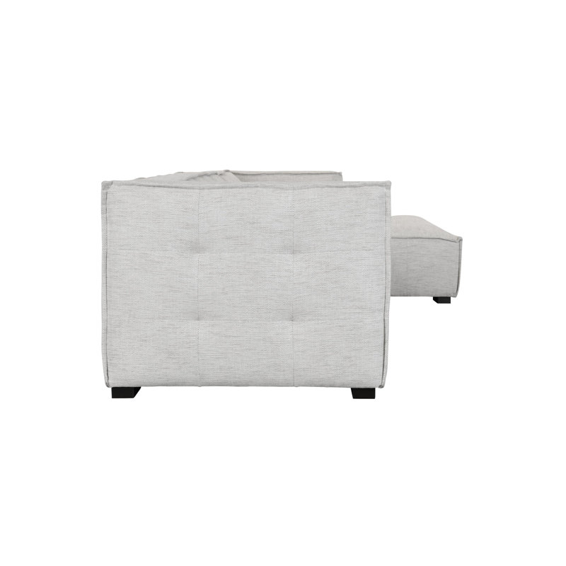 Element 2Pc Sectional W/RAF Chaise, Light Gray Polyester Blend