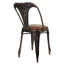 Aaronn Upholstered Metal Side Chair in Brown