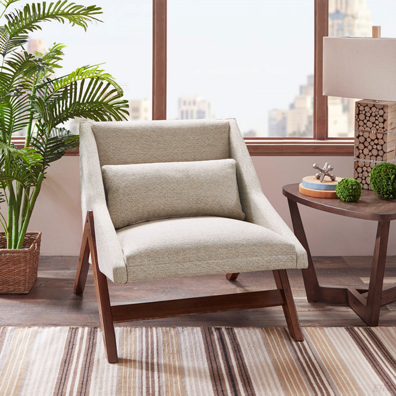 Fauteuil d'appoint (fauteuil d'appoint), Beige, Brun