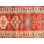 One-of-a-Kind Hand-Knotted 1960s 2'10" x 12'2" Runner Wool Area Rug in Red/Orange/Blue/Ivory