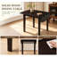Ensemble de table de salle à manger 3 pièces à abattants, 1 table pliante extensible, 2 chaises rembourrées, ensemble de salle à manger pour 2 personnes-132467854