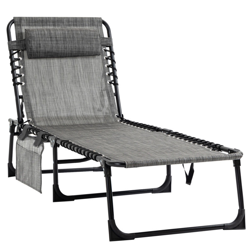 Chaise de plage pliante Starcena, Gris