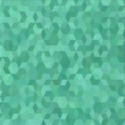 Tapis vert/blanc à motifs