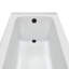 Baignoire en alcôve en acrylique blanc brillant avec drain extérieur 66 po x 32 po Streamline-101700449