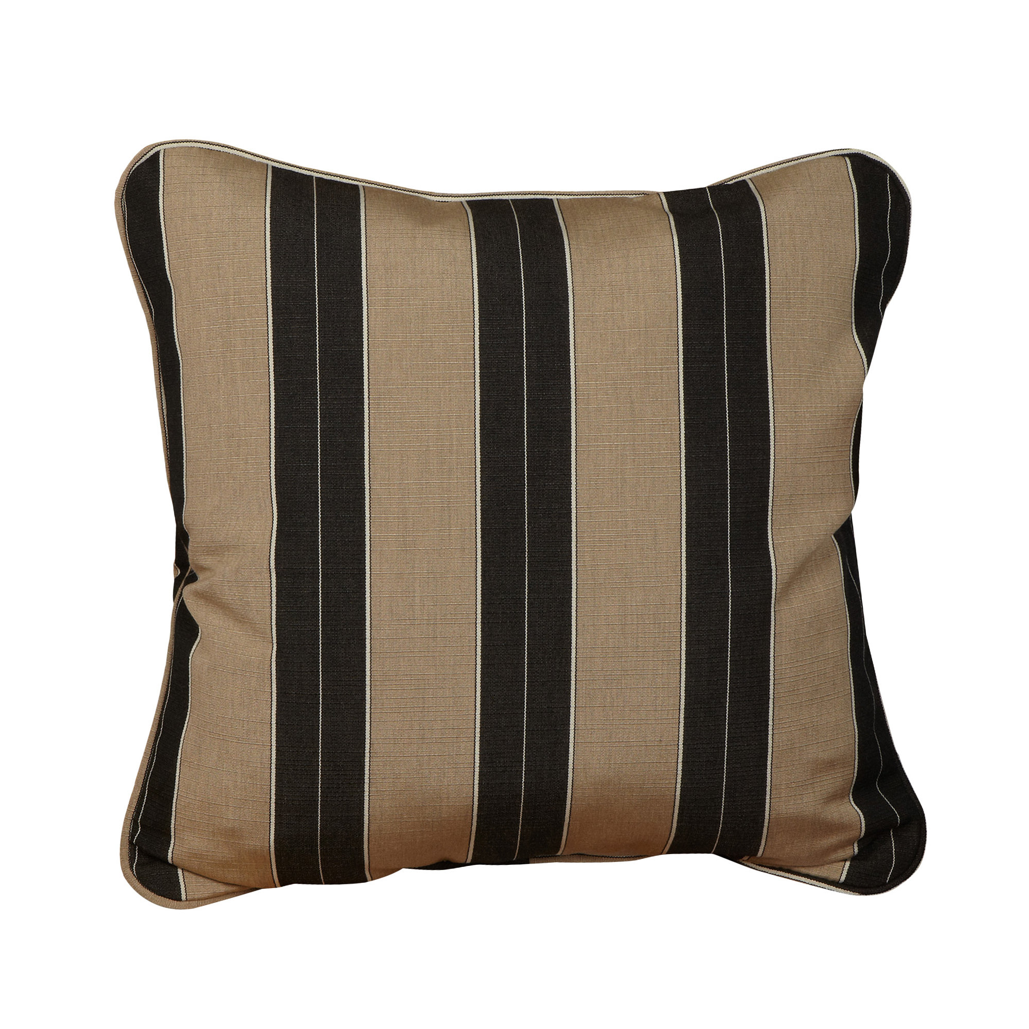Hansah Indoor/Outdoor Throw Pillow, Sunbrella Berenson Tuxedo, 22" H x 22" W x 6" D