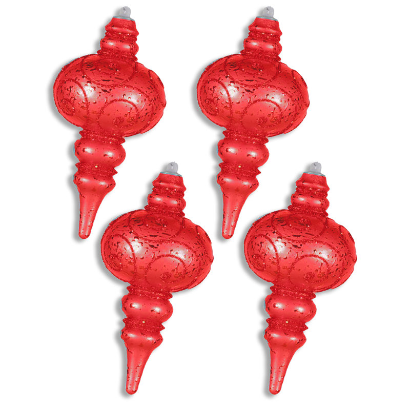 Ensemble d'ornement 4 pièces faîteau, Rouge