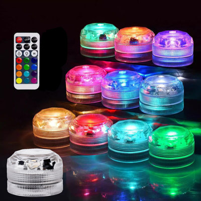 Mini lumières imperméables à DEL pour les fêtes et 13 couleurs et 4 modes sans installation