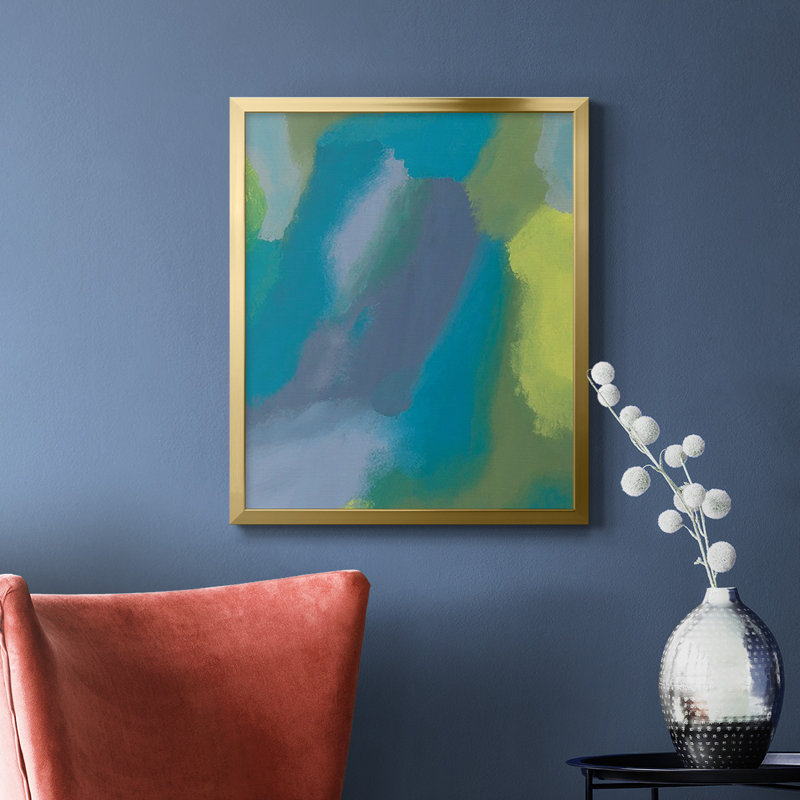 «Lost in Memories I», toile encadrée de qualité supérieure - prête à être accrochée, Or, H 20 po x l 16 po