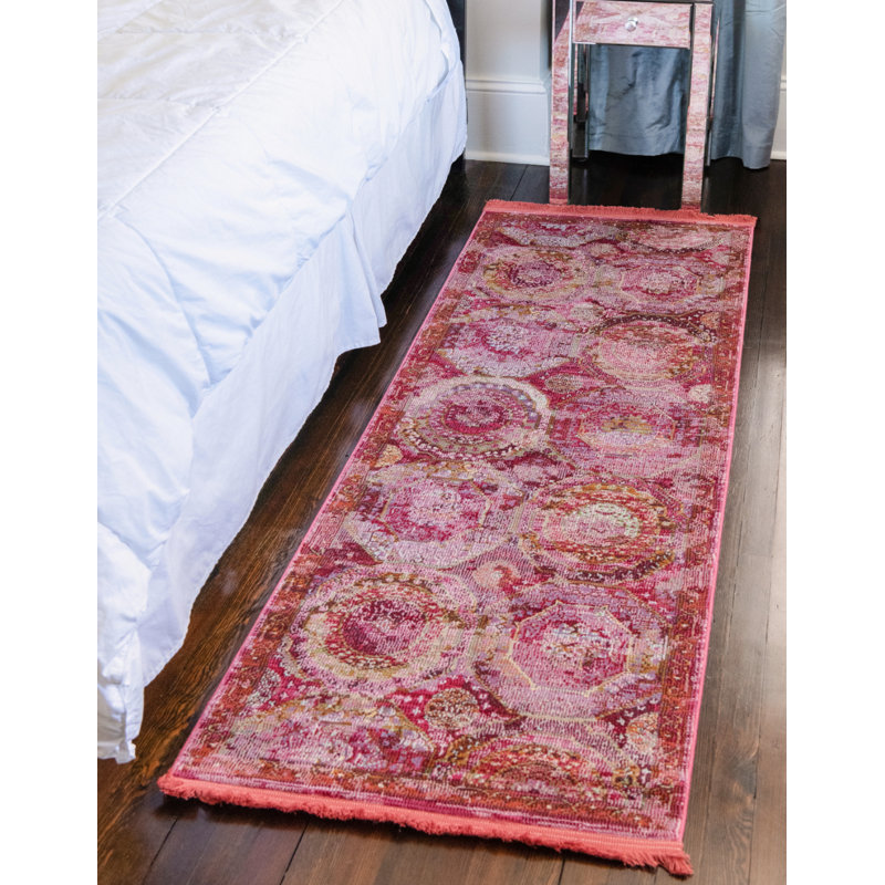 Folmar Oriental Indoor Rug, Runner 2'7" x 10', Pink