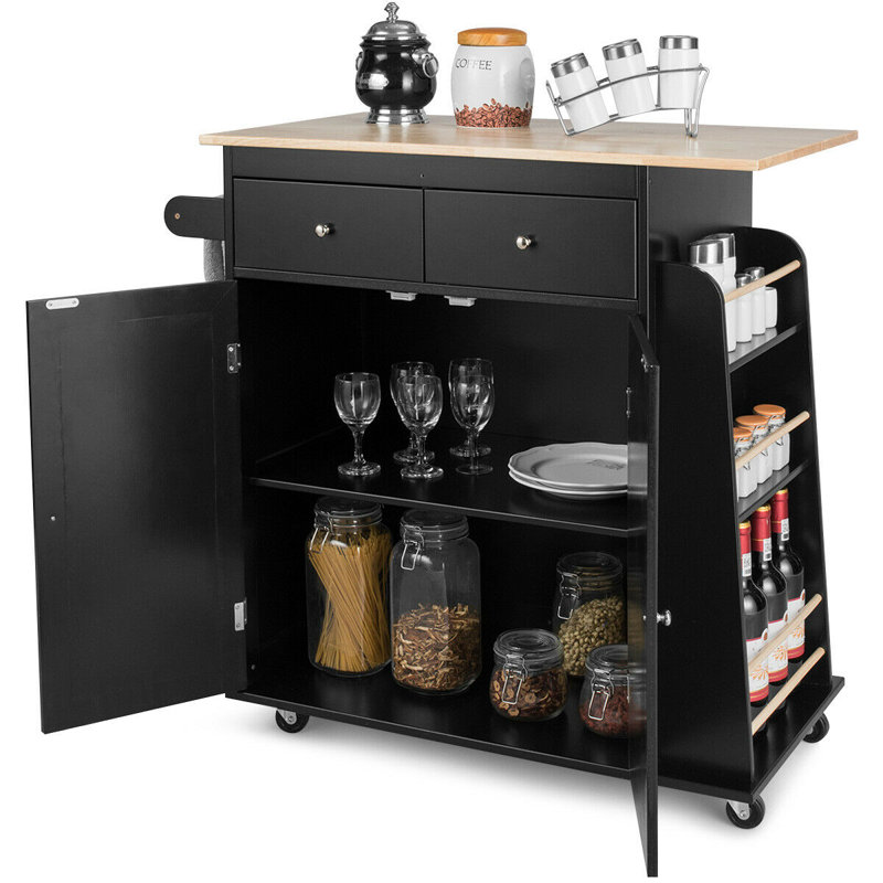 Dacula 36.5 " W Kitchen Island, Black