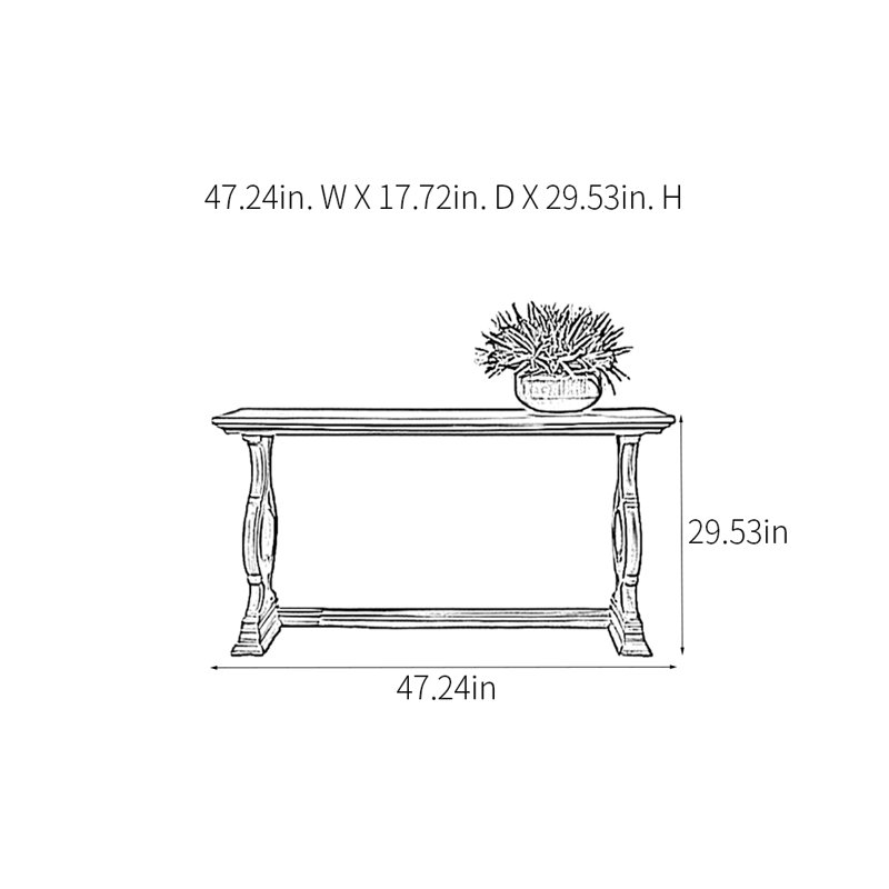 Jaeon, H 29,53 po x l 47,24 po x P 17,72 po, Bois naturel