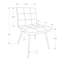 De 2 chaises de cuisine, revêtues de cuir blanc, pieds en métal, aspect contemporain 2, similicuir, avec supports solides