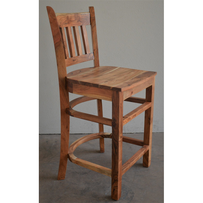 Kaleiah Solid Wood Counter Stool