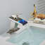 LED Waterfall Spout Single Hole Bathroom Faucet-90558059