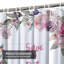 Rideau de douche imperméable avec 12 crochets romantique-669274197