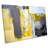 Abstract Yellow Grey Grunge - Wrapped Canvas Painting-1148782783