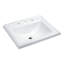 Lavabo de salle de bain encastré en porcelaine rectangulaire blanche avec trop-plein 23 po x 18 po Ruvati