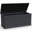 Boîte de rangement d'extérieur en résine Xxl 260 gallons, imperméable, verrouillable, noire