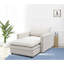 Canapé-lit en chenille, méridienne moderne confortable pour la lecture, canapé d'appoint simple rembourré de salon avec repose-pieds (1 siège)