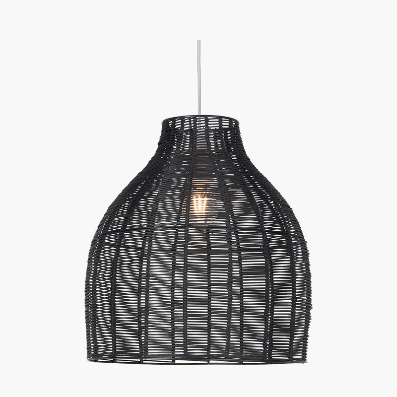 Shamokin 1 - Light Black Bell Pendant, Black