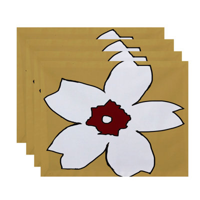 Polyester Floral Rectangle Placemat