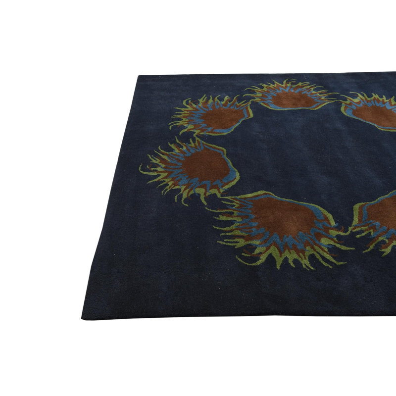 Tapis carré bleu marine Parris