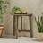 Outdoor Half-Round Folding Acacia Wood Bistro Table, Grey Finish-988312852