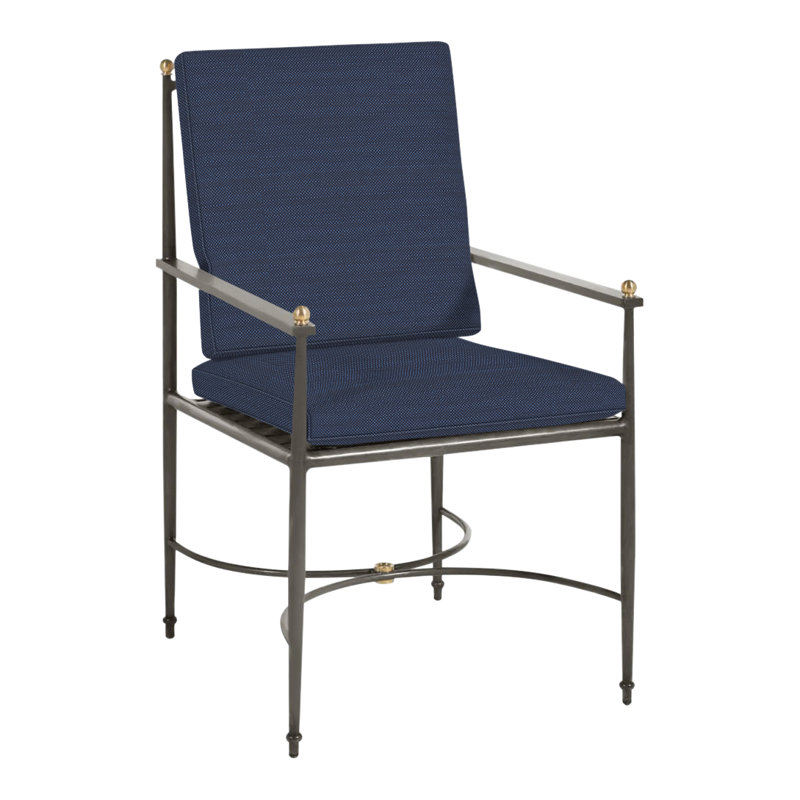 Fauteuil en aluminium Roma, Welt, Périgold bleu Ishi Jean