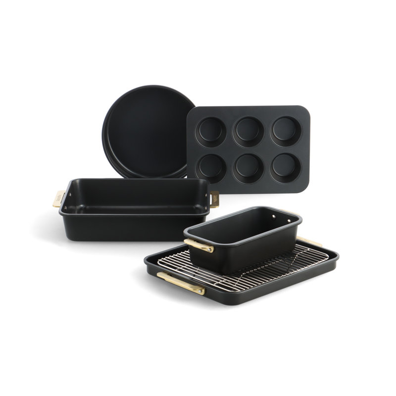 GreenPan Padova Reserve PFAS Free Non Stick Bakeware 5 Piece Set, Black