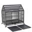Cage pour chien robuste avec toit et fenêtre sur le toit