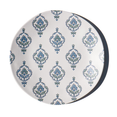 Kashmir NewWave Melamine Dinner Plate - Blue - 10.5" - Set of 6