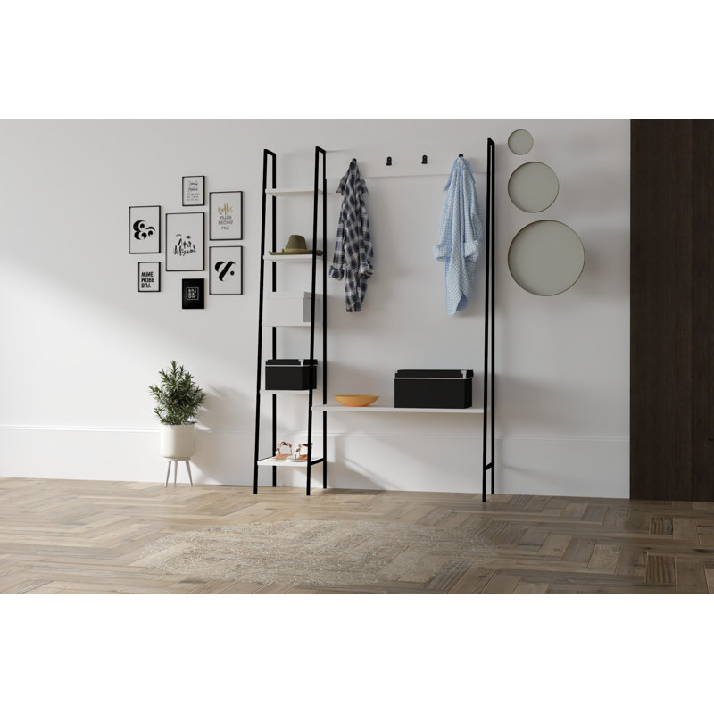 Jihane Hall Tree 70.87cm Wide, White