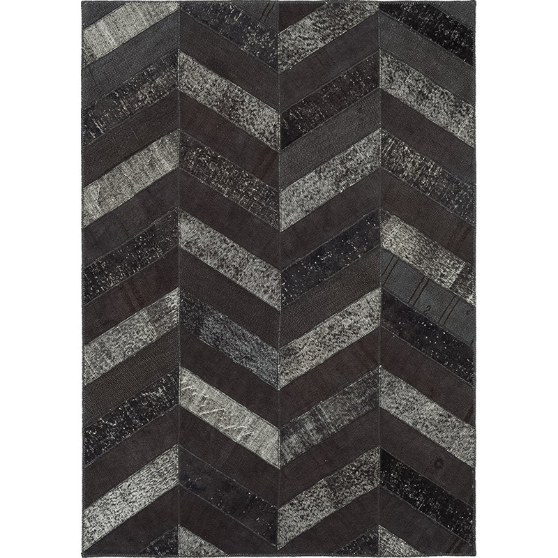Cotton Geometric Indoor Rug, Rectangle 5'7" x 7'10"