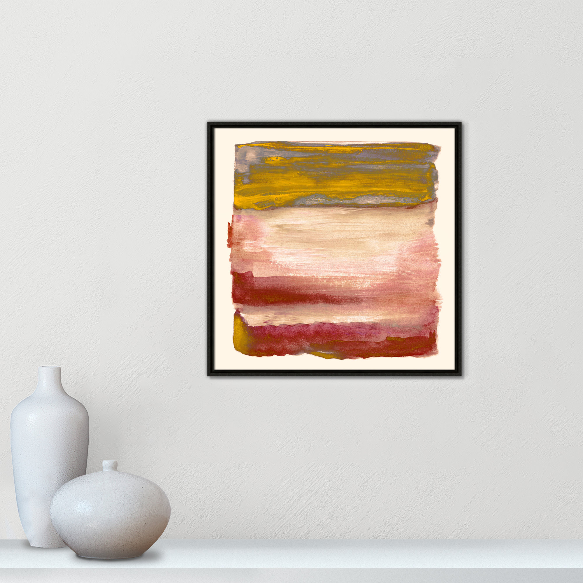 Yellow Sky I Print by Nan, 25.5" H x 25.5" W, Espresso
