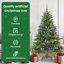 Artificial Christmas Tree with 150 LEDs Green PE and PVC-861911254-861911260
