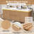 59.3" Wall-Mounted Double Sink Bathroom Vanity With  Resin Countertop, Soft-Close Storage With Pre-Drilled Faucet Holes
