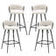 Tabouret de comptoir rembourré avec structure en métal-282813079-282813080
