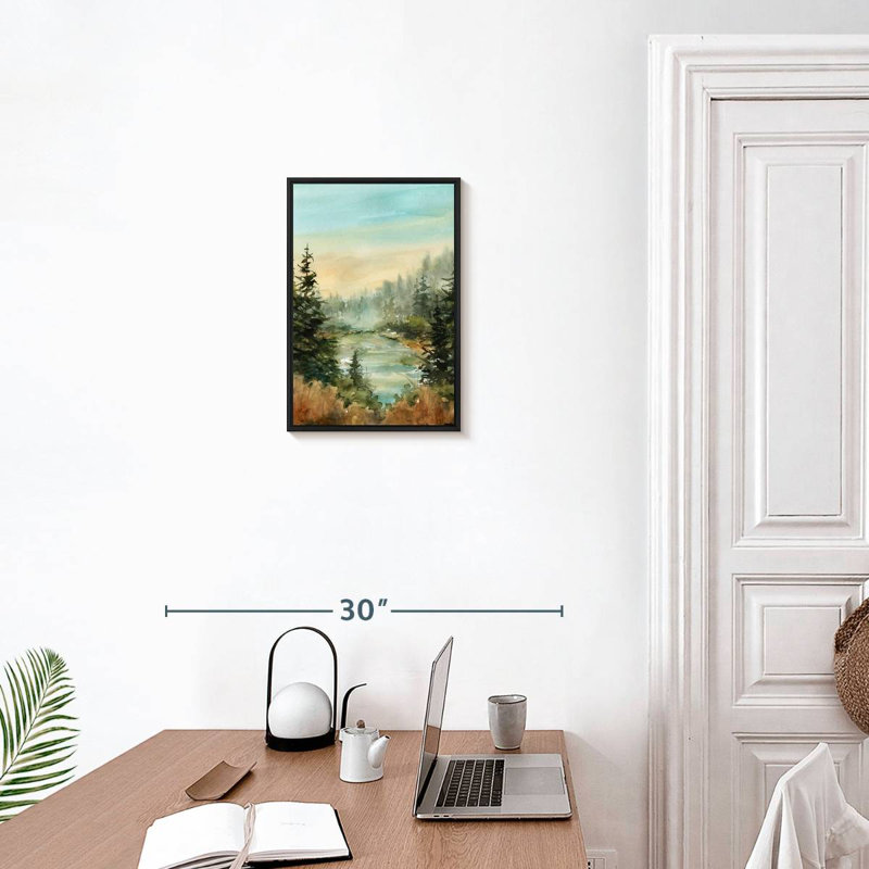 Forest Favorite Spot, 13 po x 19 po, Cadre flottant noir