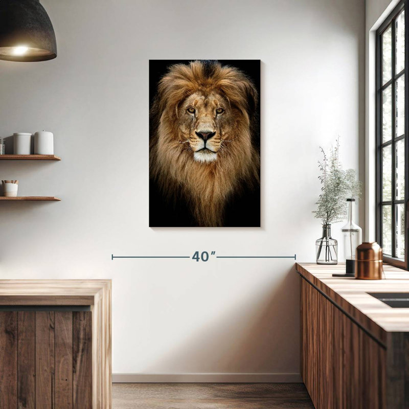 Brampt Kingly Lion Head, 36" H x 24" W