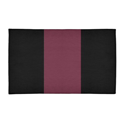 Tapis noir/à vin rayé